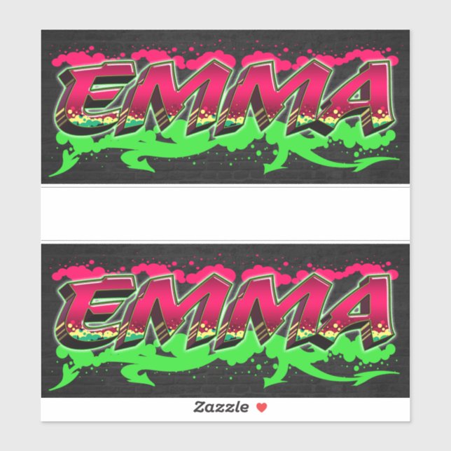 Emma Vorname Name Graffiti Aufkleber Sticker (Blatt)