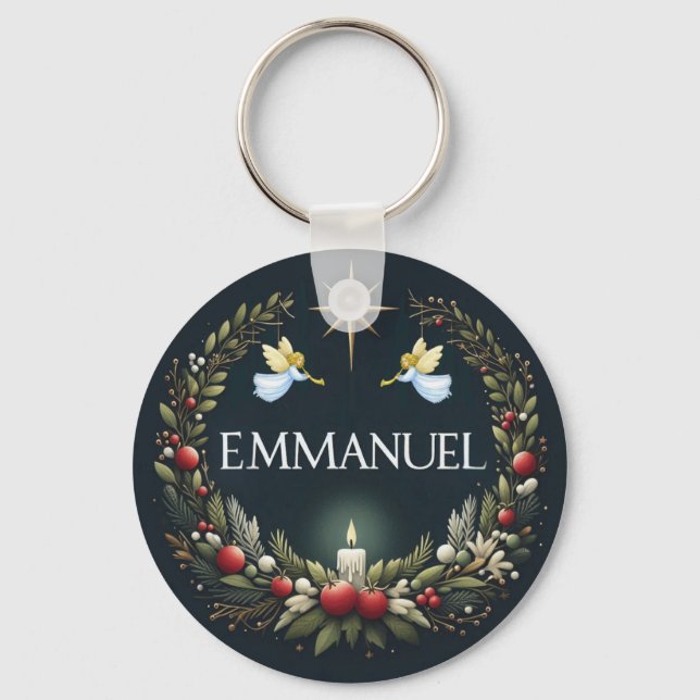 Emmanuel Christmas Engel Schlüsselanhänger (Vorderseite)