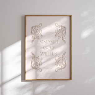 Emmanuel God mit Uns neutralen Christlichen Weihna Poster