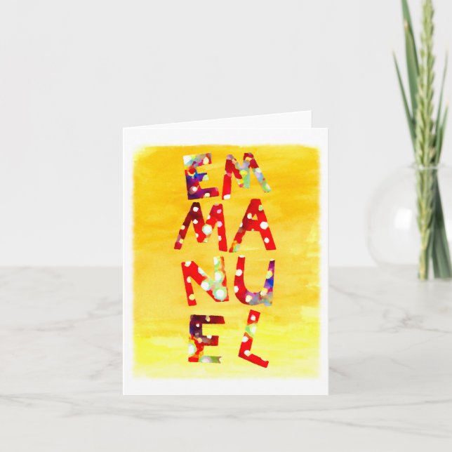 Emmanuel-Karte Feiertagskarte (Vorderseite)