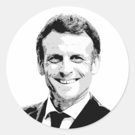 Emmanuel Macron Runder Aufkleber