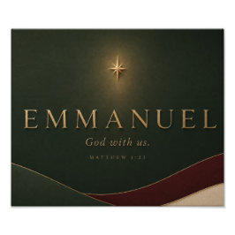 EMMANUEL | Matthäus 1,23 Christlich Fotodruck