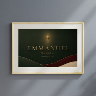 EMMANUEL Matthäus 1,23 Christlich Poster