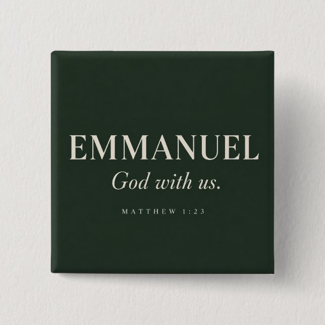 EMMANUEL | Matthäus 1:23 | Weihnachten Button (Vorderseite)
