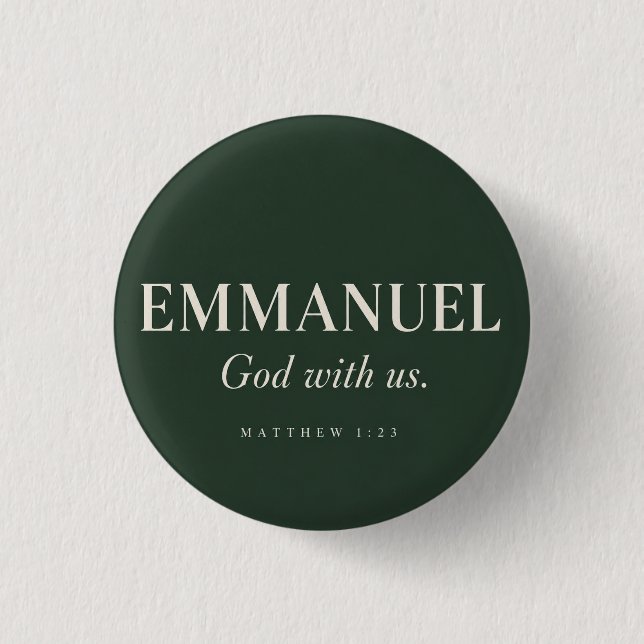 EMMANUEL | Matthäus 1:23 | Weihnachten  Button (Vorderseite)