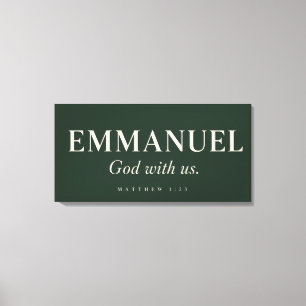 EMMANUEL Matthäus 1:23 Weihnachten Leinwanddruck