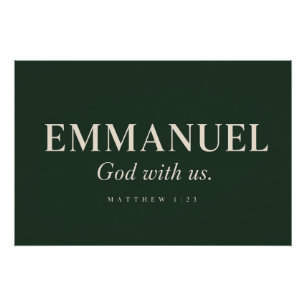 EMMANUEL Matthäus 1:23 Weihnachten Poster