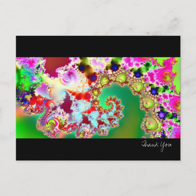Emma's Garden I ・ Fraktal Art ・ Goa Postkarte (Vorderseite)