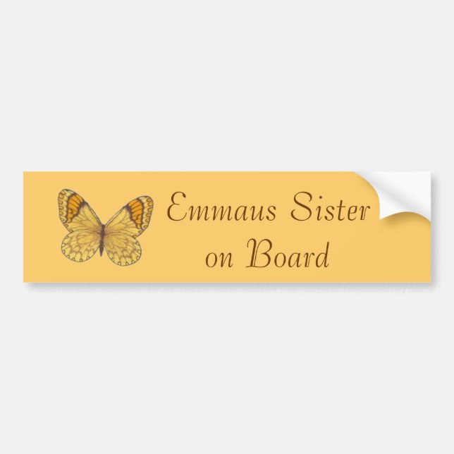Emmaus Schwester an Bord Autoaufkleber (Vorne)