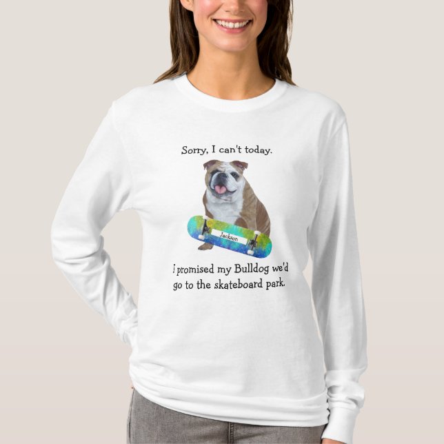 Emmener Mon Bulldog Au T-shirt SkateBoard Park (Devant)