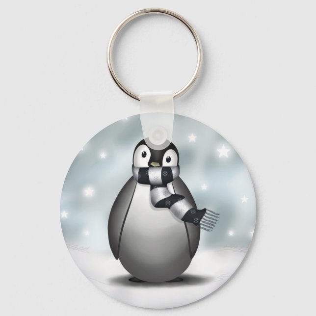 Emmy the Emperor Penguin - Schlüsselkette Schlüsselanhänger (Vorderseite)