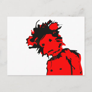 Emo-Affen-Tinte Postkarte