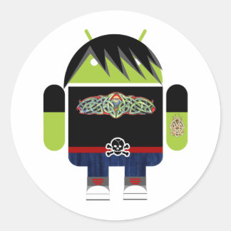 Emo Andy the Android Runder Aufkleber