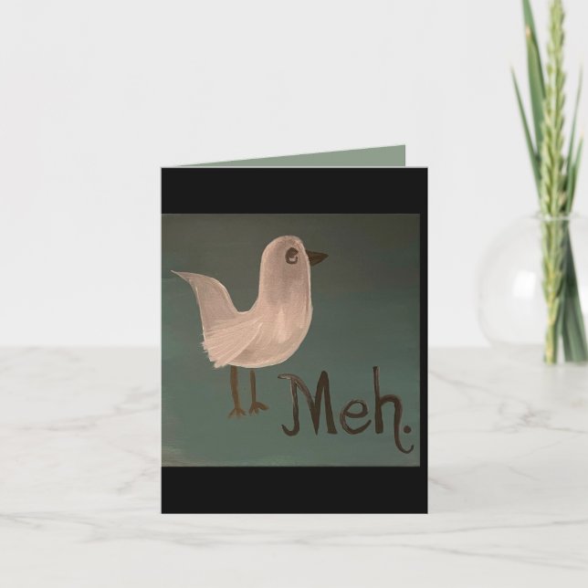 Emo Bird Blank Grußkarte Karte (Vorderseite)