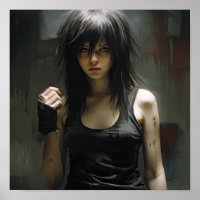 Emo Girl Poster: Schlank, groß und verblüffend