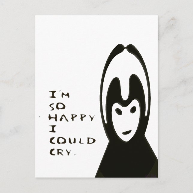 Emo Girl Postkarte (Vorderseite)