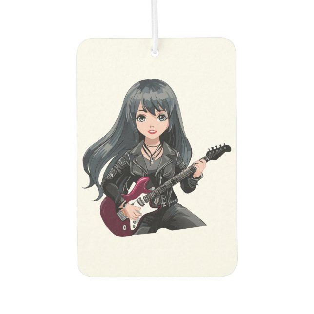 Emo girl with long black hair autolufterfrischer (Vorderseite)