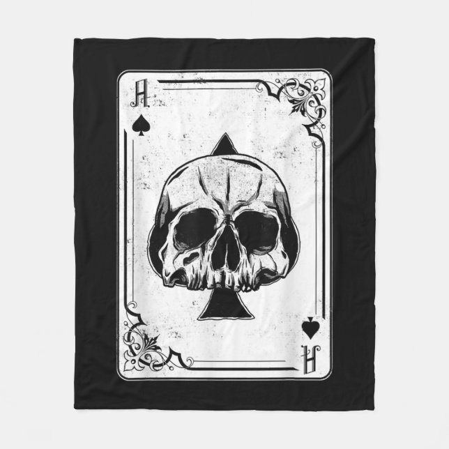 Emo Gothic and Punk Ace Poker Game Fleecedecke (Vorderseite)