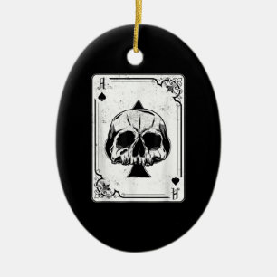 Emo Gothic and Punk Ace Poker Game Keramik Ornament