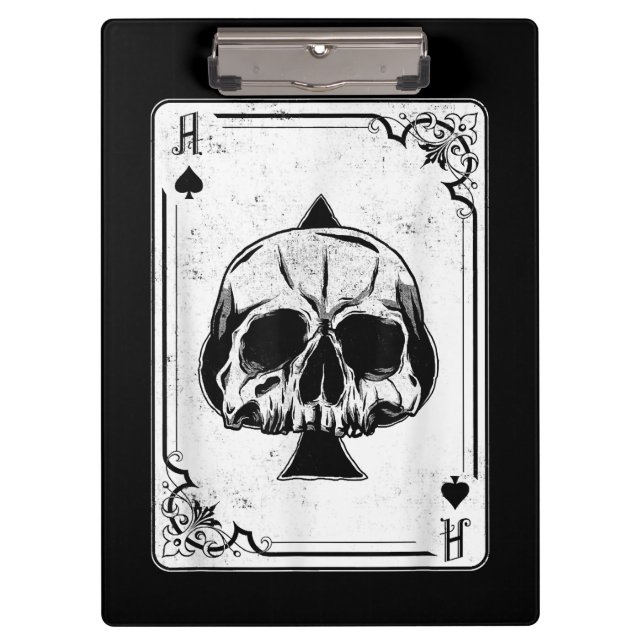 Emo Gothic and Punk Ace Poker Game Klemmbrett (Vorderseite)