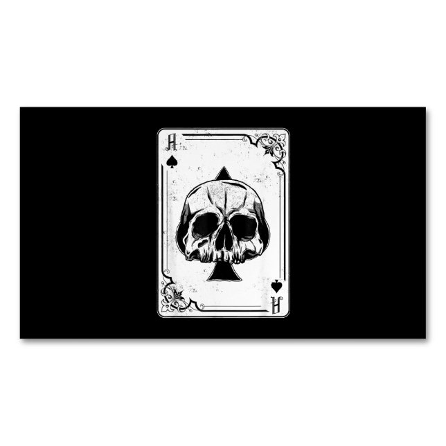 Emo Gothic and Punk Ace Poker Game Magnetische Visitenkarte (Vorderseite)