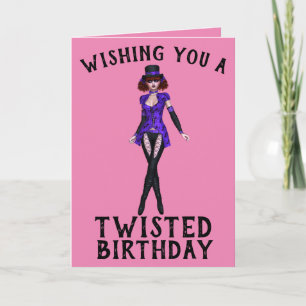 EMO GOTHIC GIRL, CARTES D'ANNIVERSAIRE TWISTED