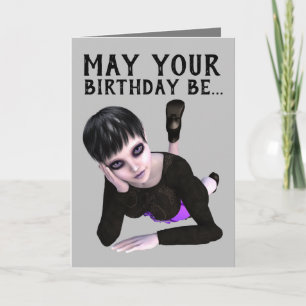 EMO GOTHIC GIRL, CARTES D'ANNIVERSAIRE TWISTED