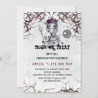 Emo Gothic Niedlich Girl Geburtstag Einladung