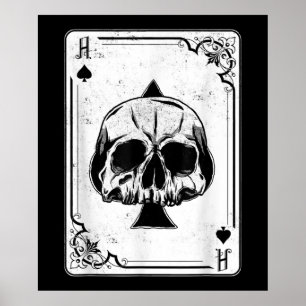 Emo Gothic und Punk Ass of Spades Poker Spiel Poster