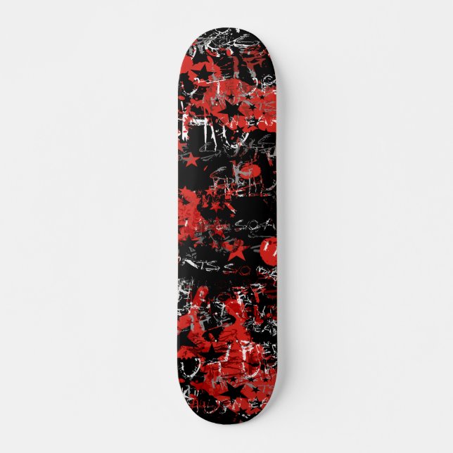 Emo Graffiti Red Skateboard (Vorne)