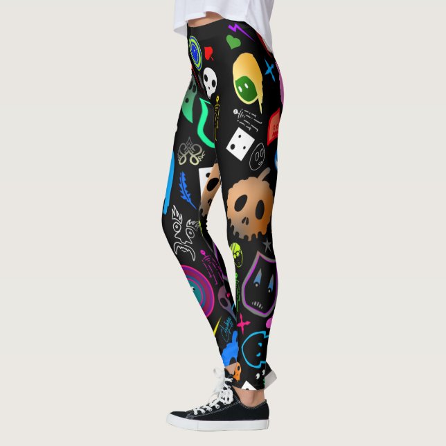 Emo Halloween Pattern Leggings (Links)