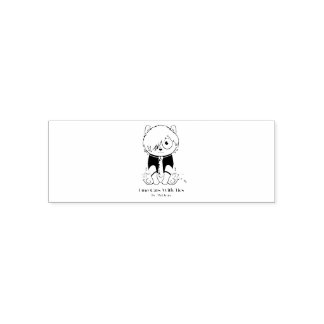 Emo Katzen mit Krawatte Briefmarke Permastempel