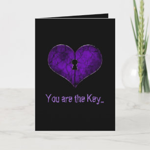 Emo "Key to my Emo Heart" Card Feiertagskarte