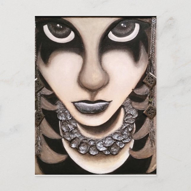 Emo Mädchen Postkarte (Vorderseite)