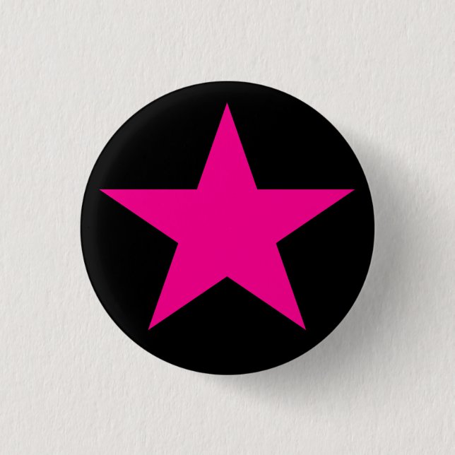 Emo Pink Star Button (Vorderseite)