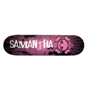 EMO Pinker Totenkopf Skateboard