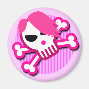 Emo-Schädel auf Magnet