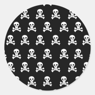 Emo Schädel - Emo alternativer Schmutz-Rock-Punk Runder Aufkleber