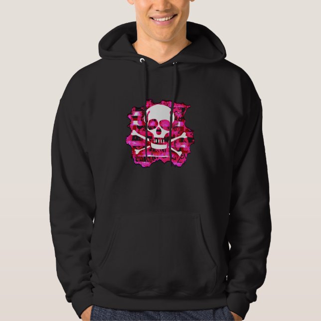 Emo Skull & Crossbones Hoodie (Vorderseite)