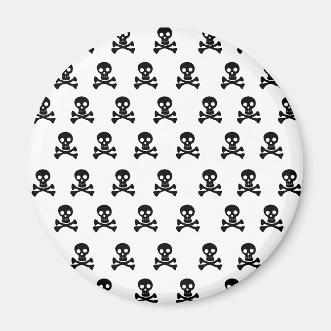 Emo Skulls Black - Emo Alternative Grunge Rock Pun Magnet (Vorne)