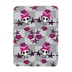 Emo Skulls Pattern Magnet