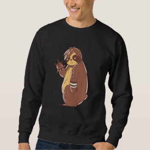 Emo Sloth Funny Rock and Roll Sweatshirt