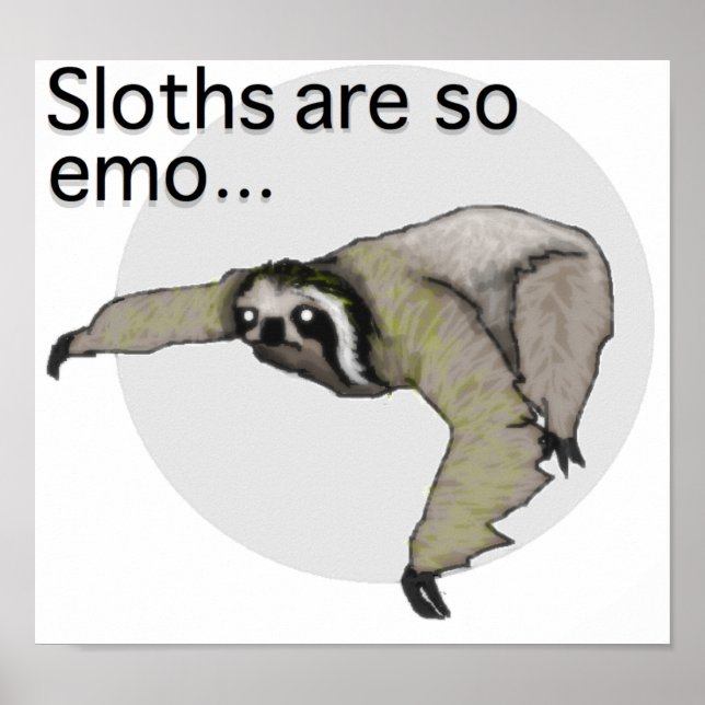 Emo Sloth Poster (Vorne)