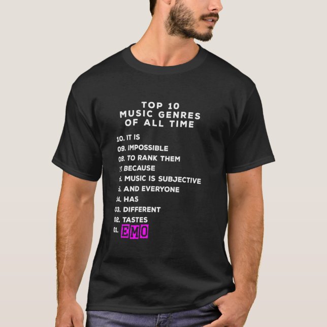 Emo Sprichwort Emocore Music Top 10 Ranking Emo (Vorderseite)