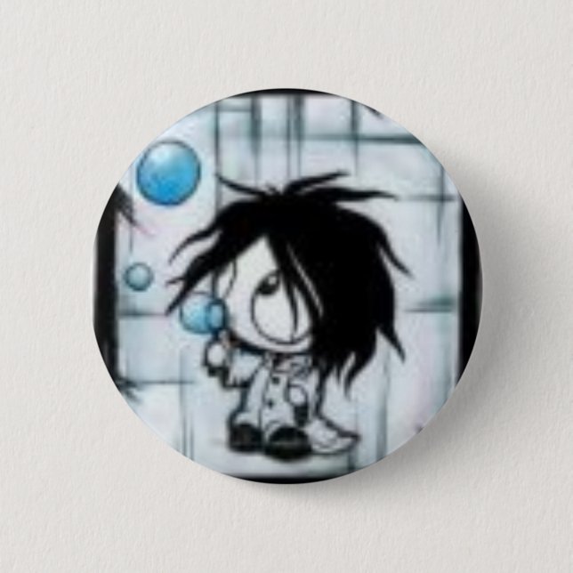 Emo sprudelt Knopf Button (Vorderseite)