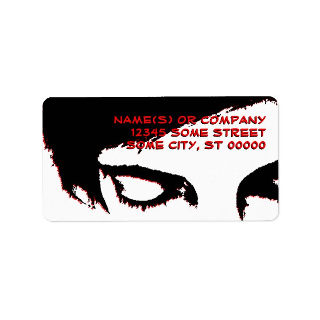 Emo-Stil Adressaufkleber (Vorne)