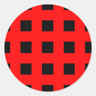 Emo Stripes Red & Black - Alternative Grunge Rock Runder Aufkleber