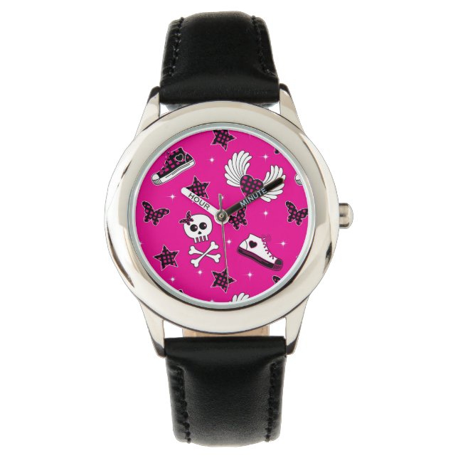 Emo Symbole Armbanduhr (Vorderseite)