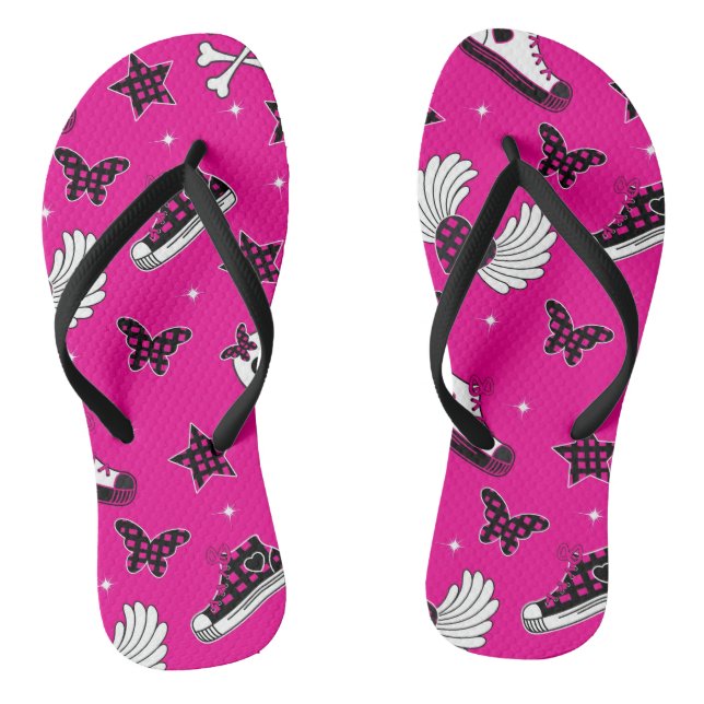 Emo-Symbole Flip Flops (Fußbett)