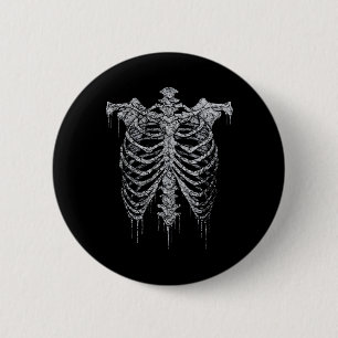 Emo Y2k Grunge ästhetische Rib Käfig Gothische Hal Button